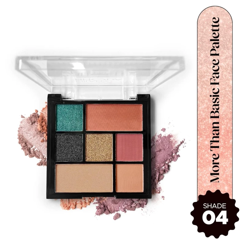 Hilary Rhoda More Than Basic Face Palette | With Blushes, Shimmer Highlighters & Eyeshadows | Highly Pigmented & Long Lasting Face Palette |10.5g (All Nighter - Shade 04) thumbnail 2